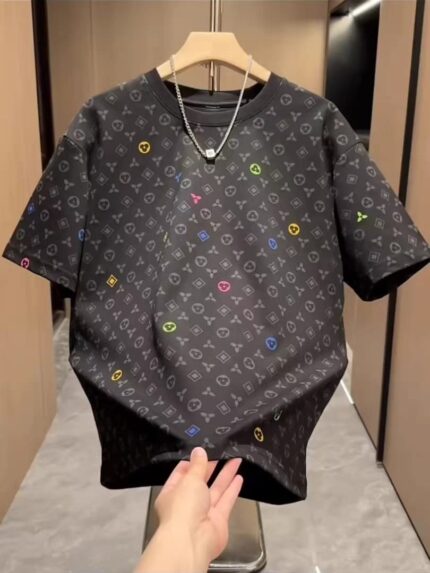 IMG-20250701-WA0030 Premium Printed Drop Shoulder Black